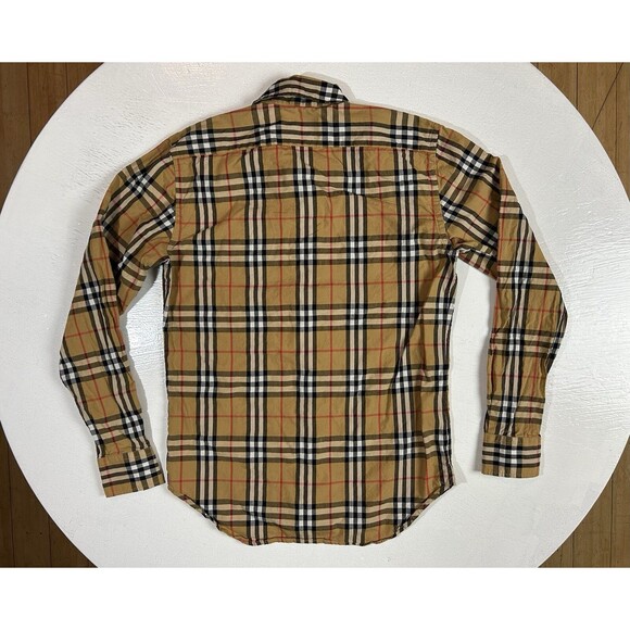 Burberry Tan Checkered Men's Shirt - Picture 5 of 8